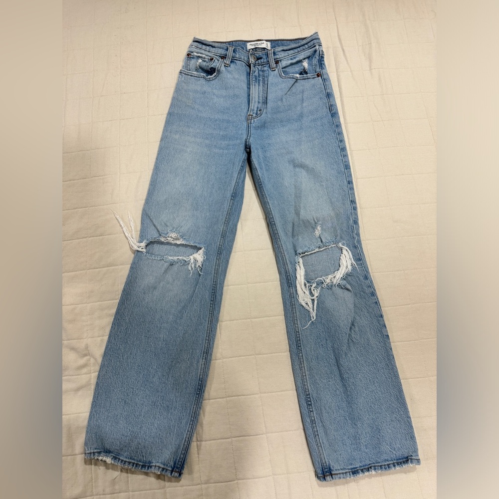 Abercrombie high rise relaxed fit jeans